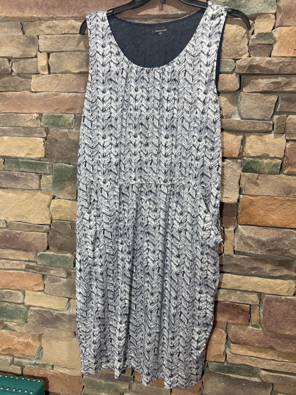 Garnet Hill Sleeveless Shift Dress Size Large
